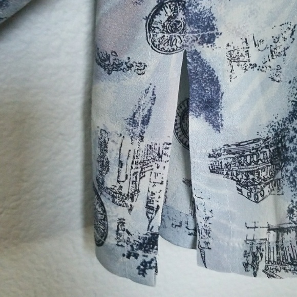 Annie Alexander vintage silk long sleeve button down blouse medium - Picture 7 of 8